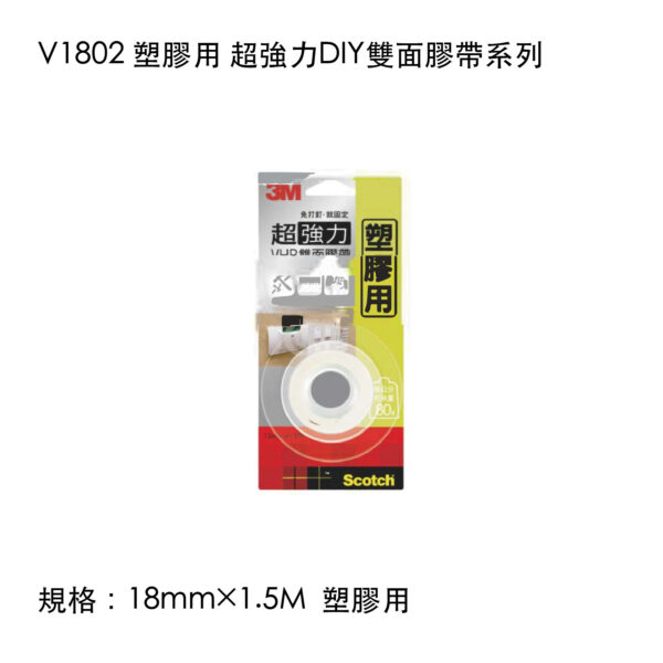 V1802 塑膠用 超強力DIY雙面膠帶系列