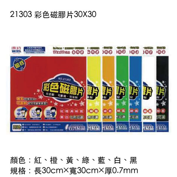 21303 彩色磁膠片30X30